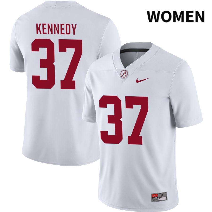 Alabama Crimson Tide Women's Demouy Kennedy #37 NIL White 2022 NCAA Authentic Stitched College Football Jersey GC16N48NG